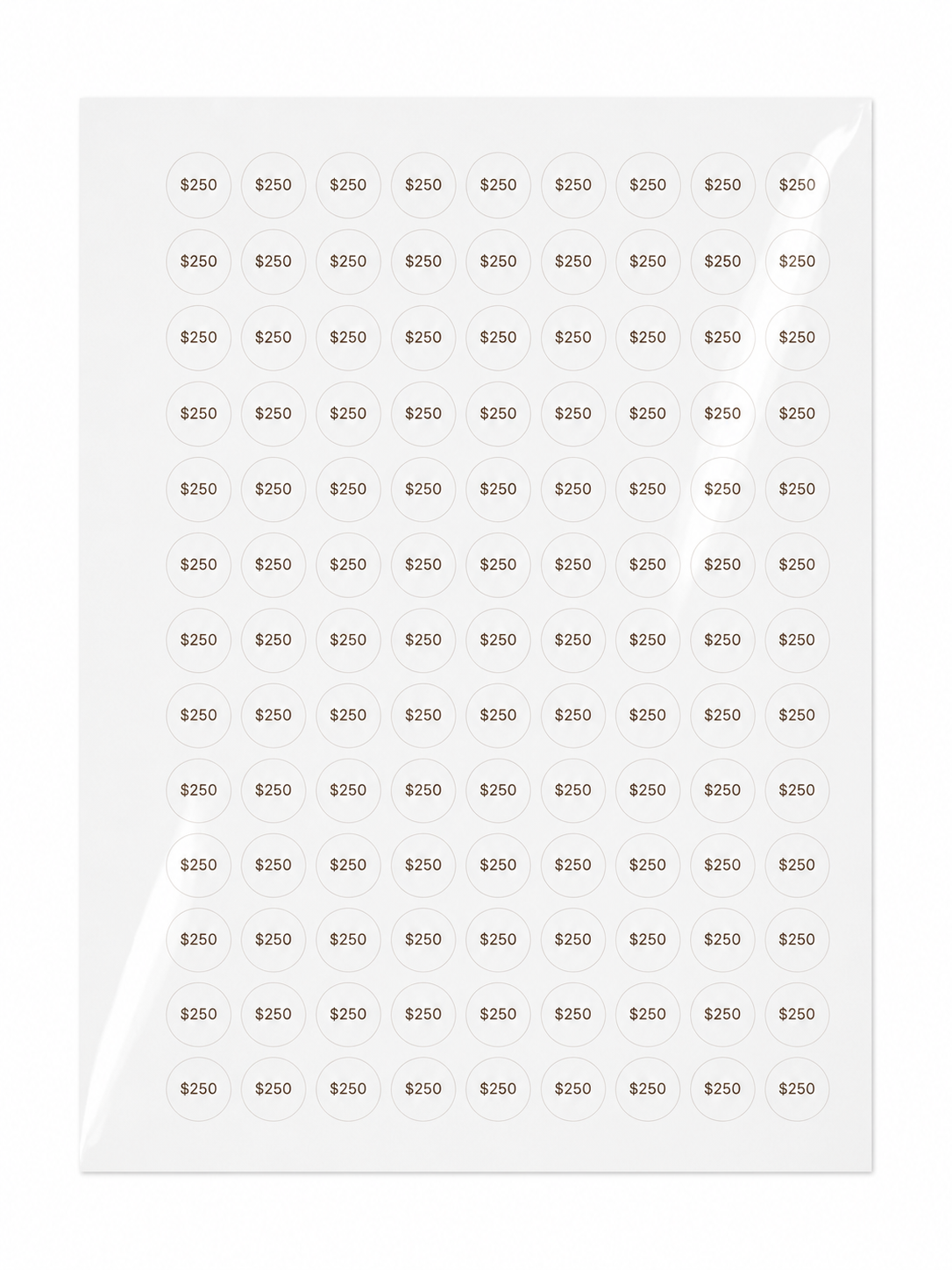 $250 Sticker Sheet